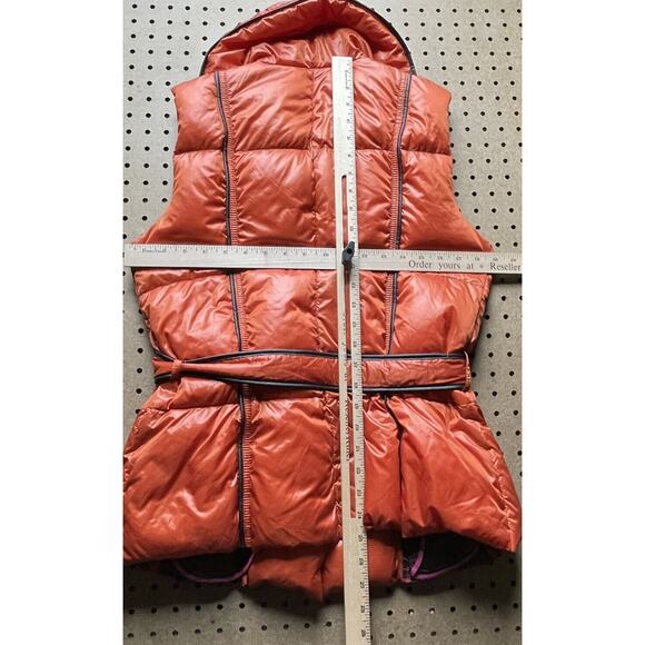 Escada Vest Womens Size Large/40 Orange Sport Goose Down Hooded Puffer EUC - Picture 8 of 10